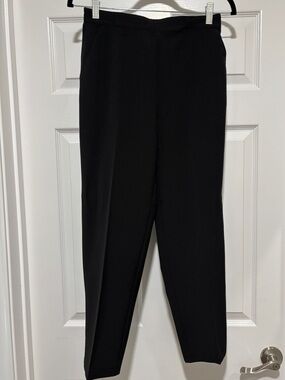 Laura Scott Petite Black Pull On Dress Pants Straight Leg Career 6P